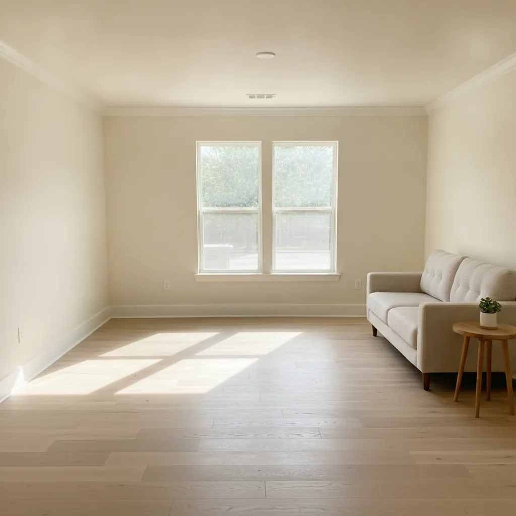 Freshly painted, move-in-ready room finished by a handyman in El Paso