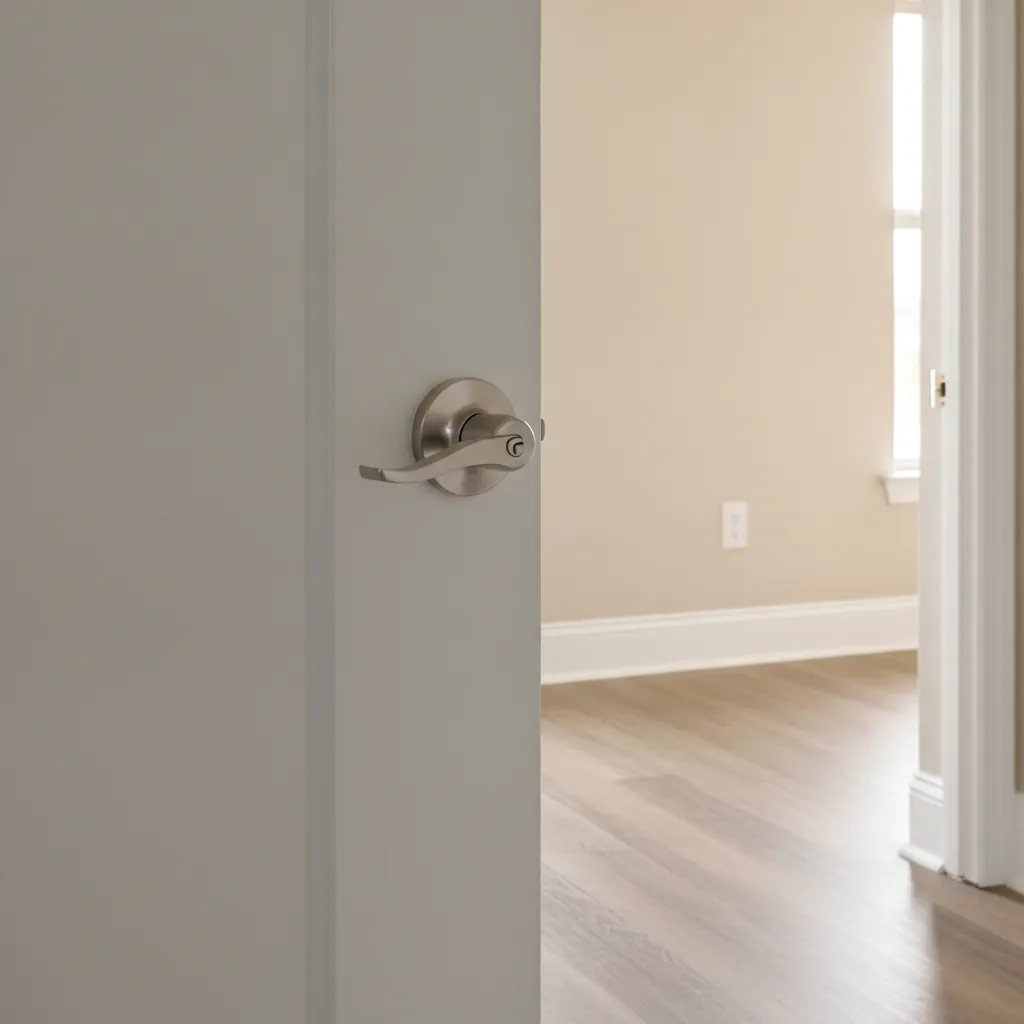Tidy, completed home-repair detail in an El Paso home